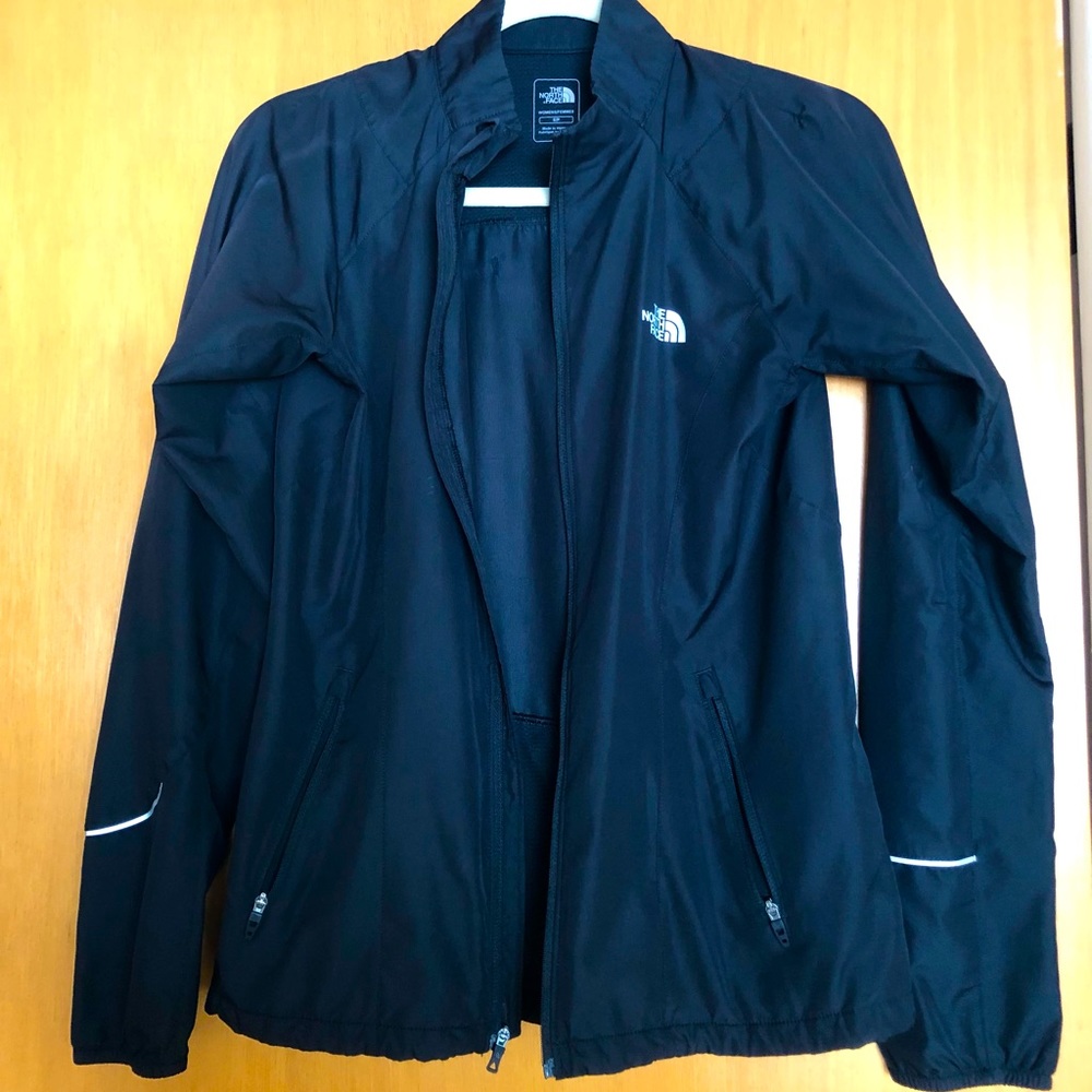 The North Face black windbreak jacket, size small
